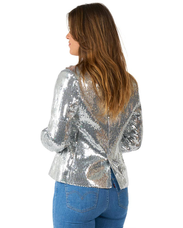 Silver Sequins Womens Suitmeister Jacket