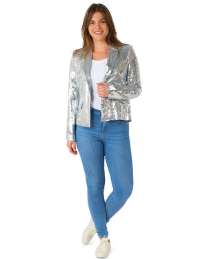 Silver Sequins Womens Suitmeister Jacket