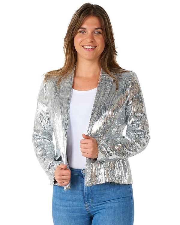 Silver Sequins Womens Suitmeister Jacket