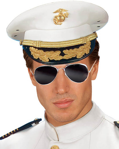 Silver Smoke Lense Aviator Sunglasses