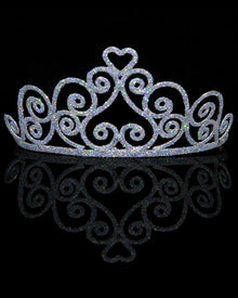 Silver Sparkle Heart Tiara