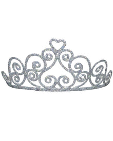 Silver Sparkle Heart Tiara