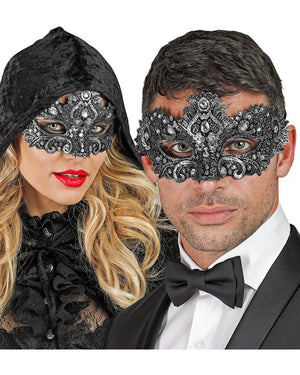 Silver Theatrical Eye Mask