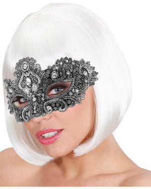 Silver Theatrical Eye Mask
