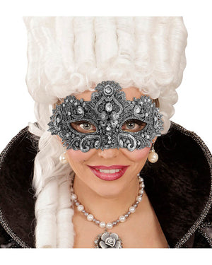 Silver Theatrical Eye Mask