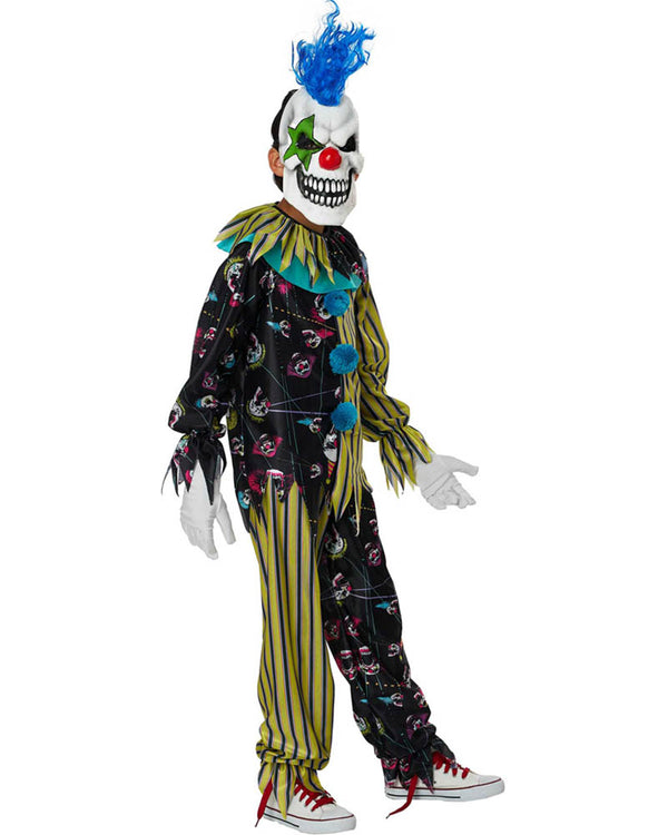 Sinister Skull Clown Boys Costume