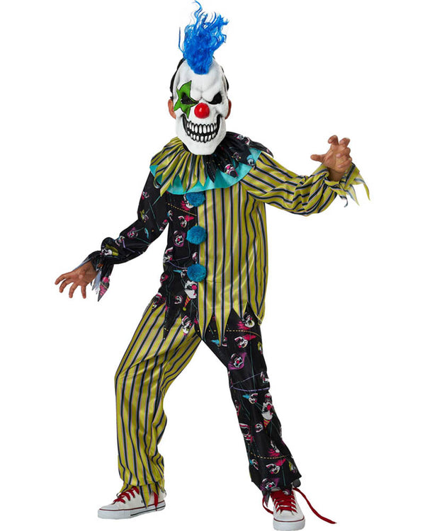 Sinister Skull Clown Boys Costume