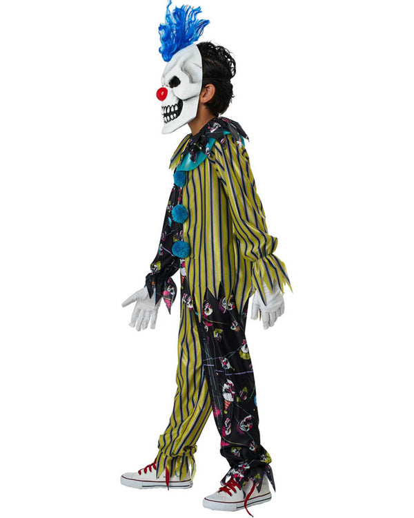 Sinister Skull Clown Boys Costume