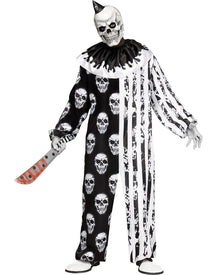 Skele Klown Mens Halloween Costume