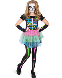 Skeleton Bones Tutu Girls Halloween Costume