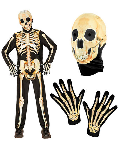 Realistic Skeleton Boys Costume