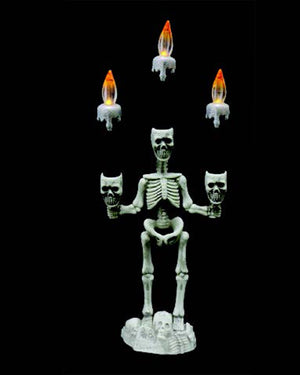 Skeleton Candelabra with Light Up Candles