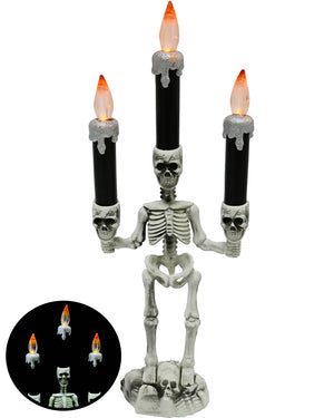 Skeleton Candelabra with Light Up Candles