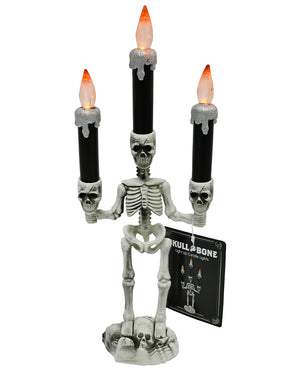 Skeleton Candelabra with Light Up Candles