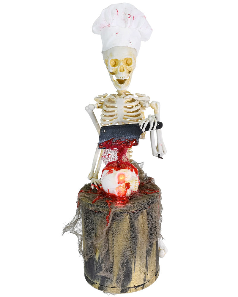 Skeleton Chef Animated Decoration 30cm