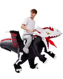 Skeleton Dragon Ride-On Inflatable Adult Halloween Costume