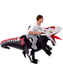 Skeleton Dragon Ride-On Inflatable Adult Halloween Costume