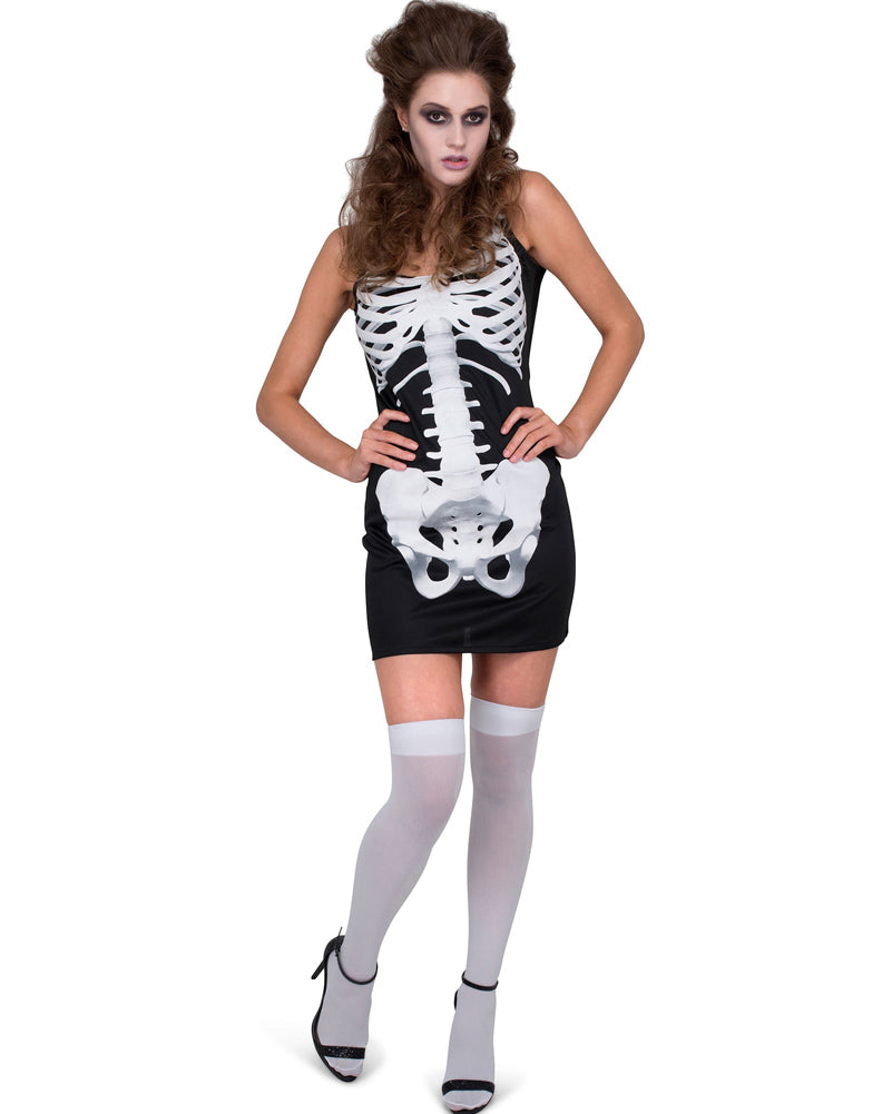 Skeleton Girl Dress Womens Costume