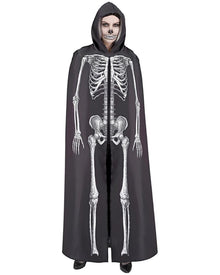 Skeleton Hooded Halloween Cape