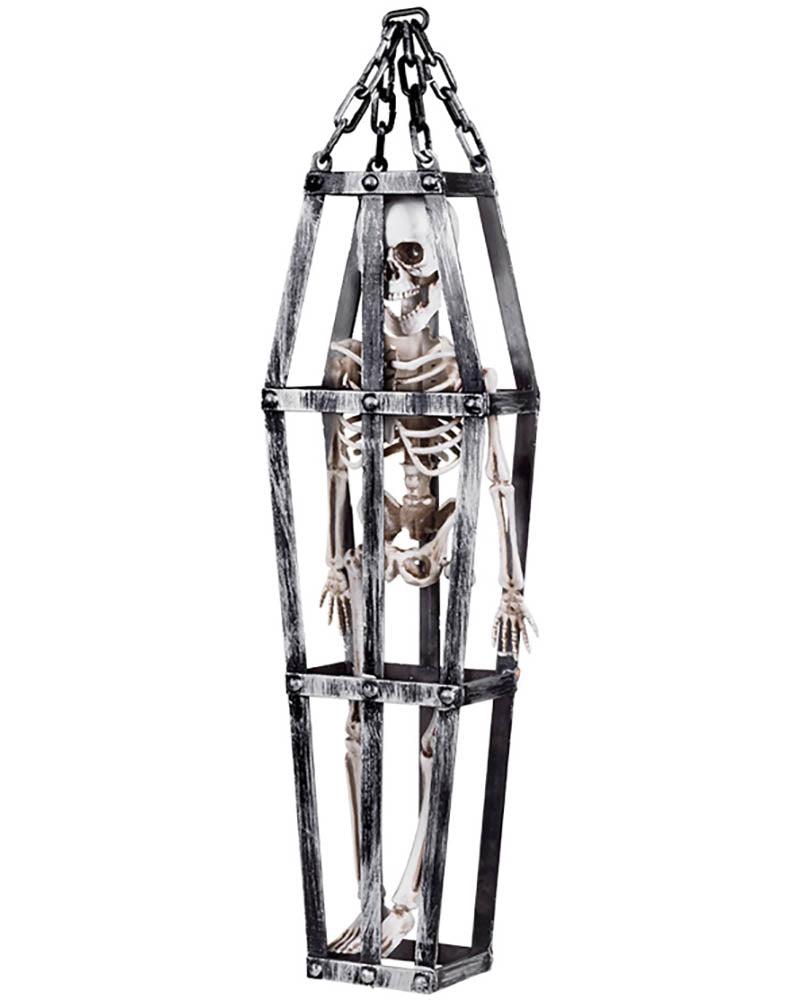 Skeleton in Cage Decoration 50cm