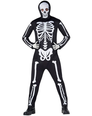 Halloween Skeleton Jumpsuit Mens Costume