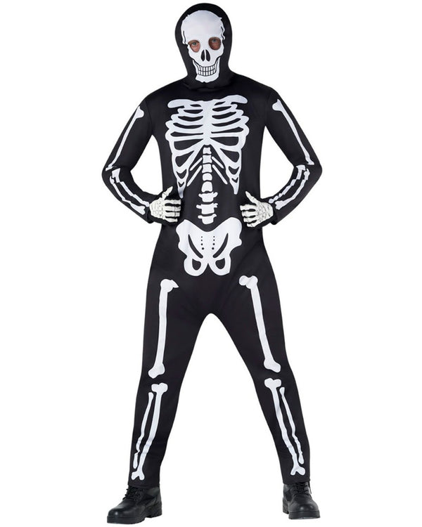 Halloween Skeleton Jumpsuit Mens Costume