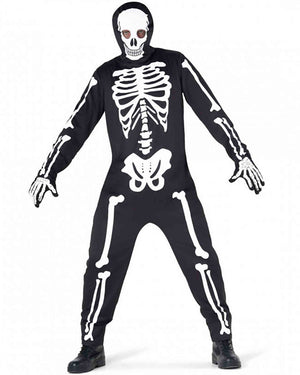 Halloween Skeleton Jumpsuit Mens Costume