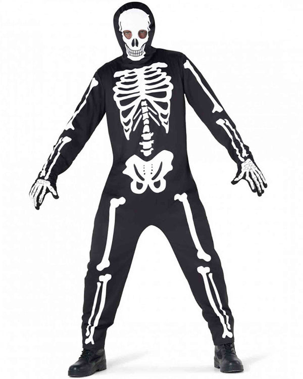 Halloween Skeleton Jumpsuit Mens Costume