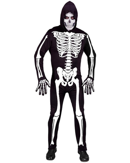 Skeleton Hooded Mens Costume