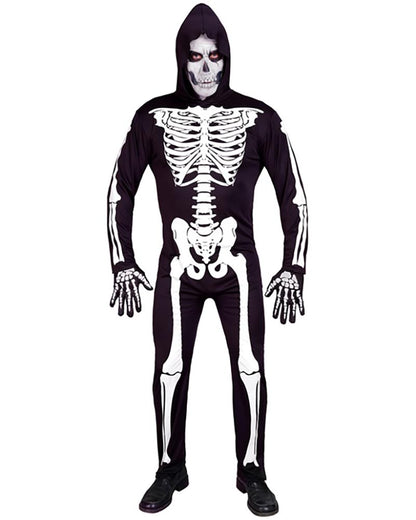 Skeleton Hooded Mens Costume