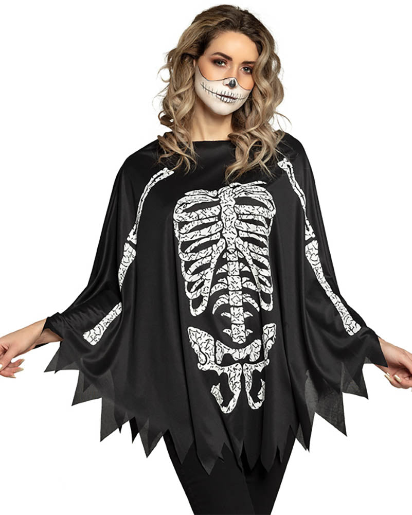 Skeleton Halloween Poncho