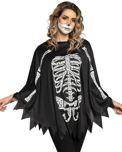 Skeleton Halloween Poncho