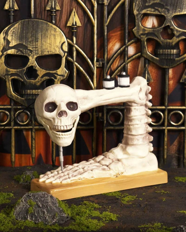 Skeleton Sewing Machine Animated Decoration 27cm