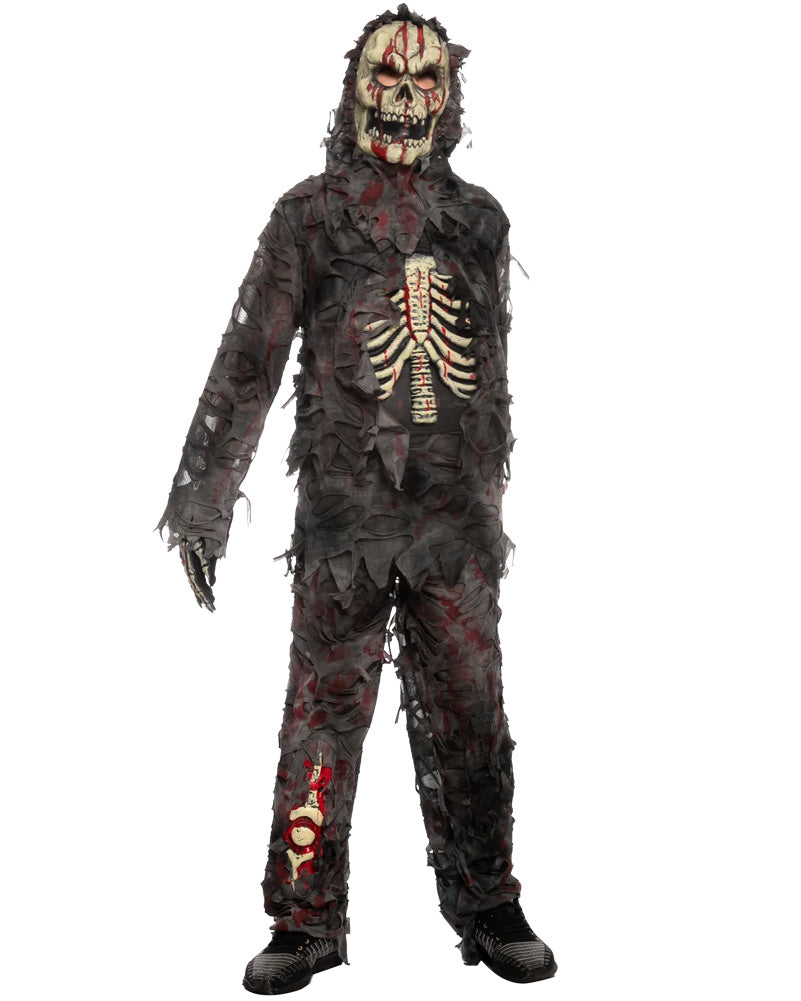 Skeleton Zombie Complete Boys Costume