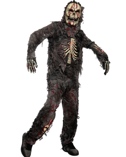 Skeleton Zombie Complete Boys Costume