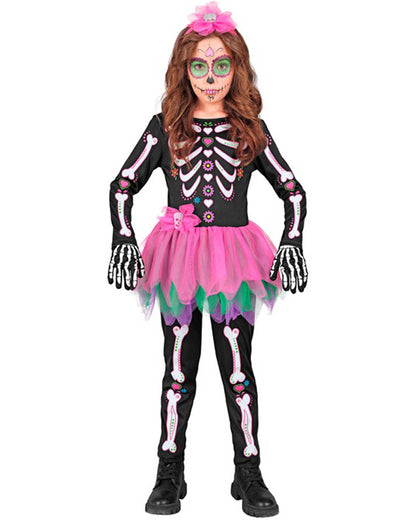 Tutu Skeleton Girls Costume