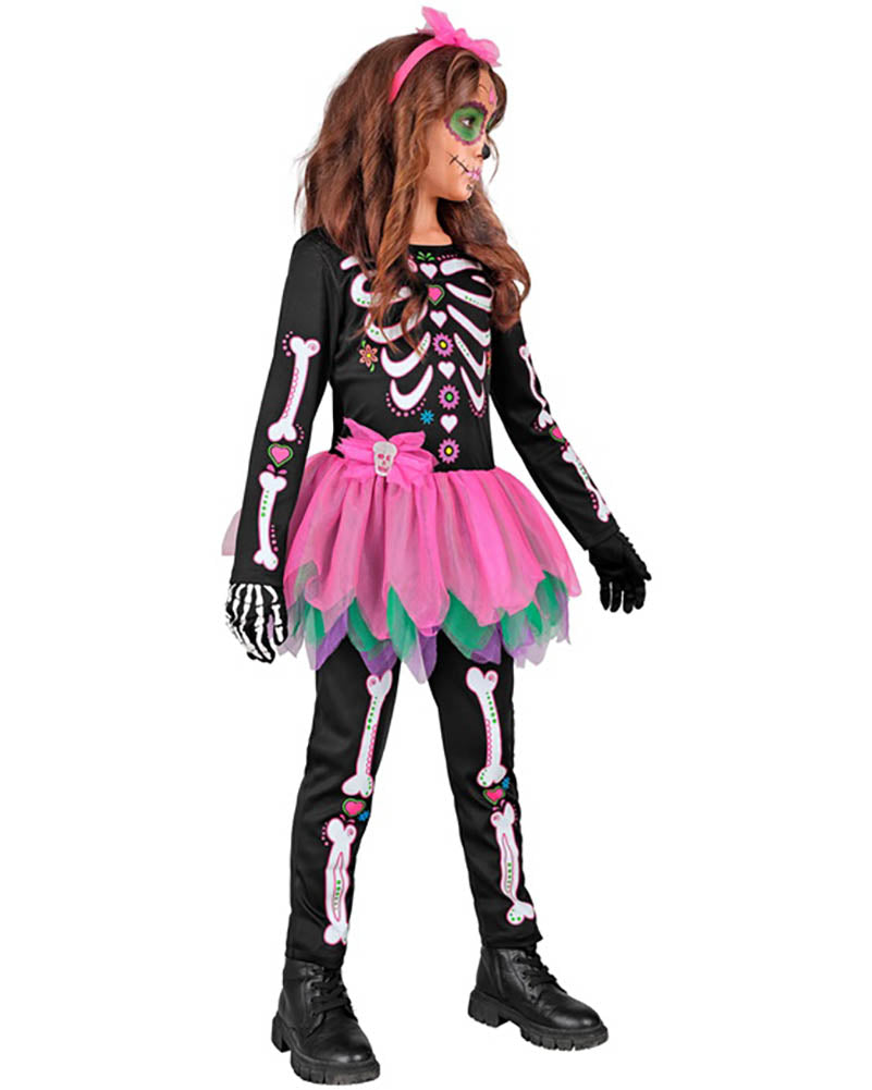Tutu Skeleton Girls Costume