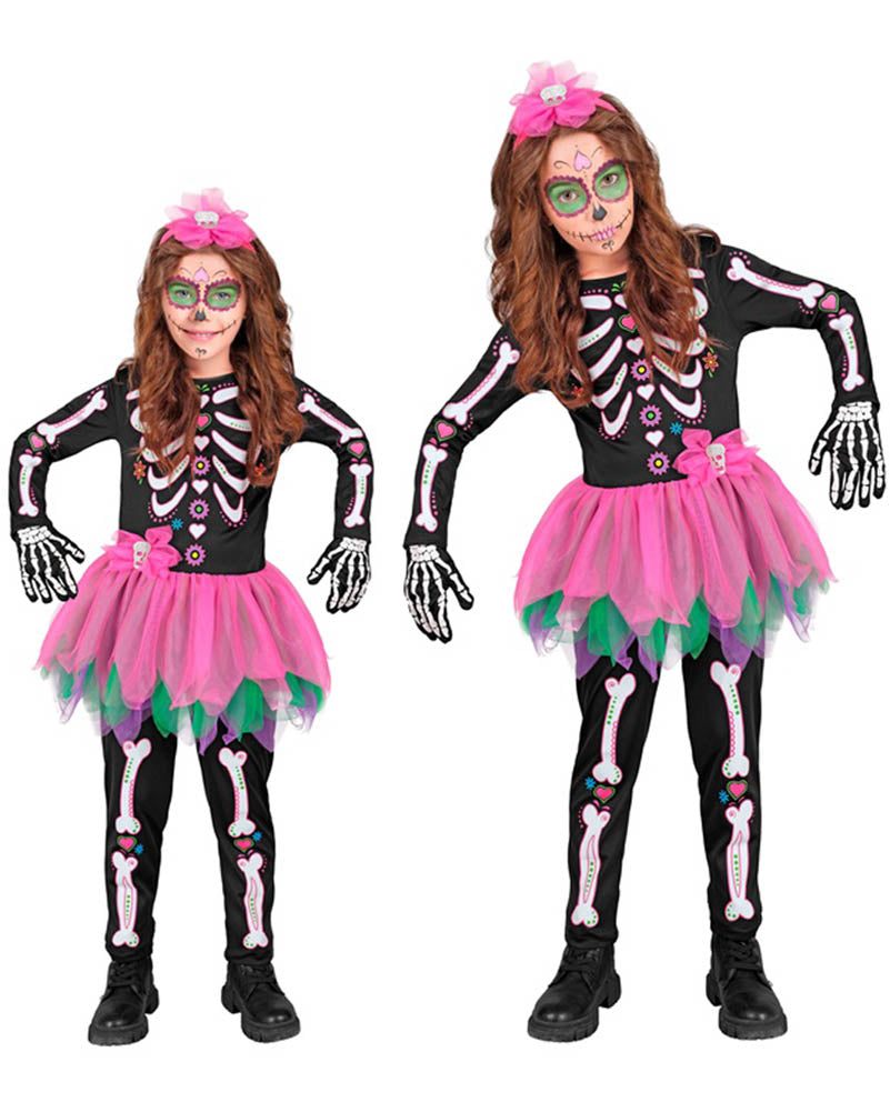 Tutu Skeleton Girls Costume