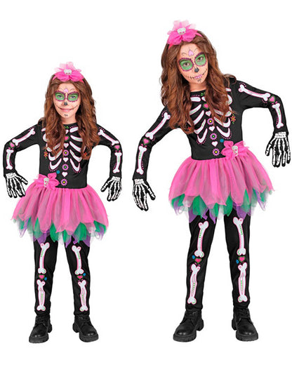 Tutu Skeleton Girls Costume