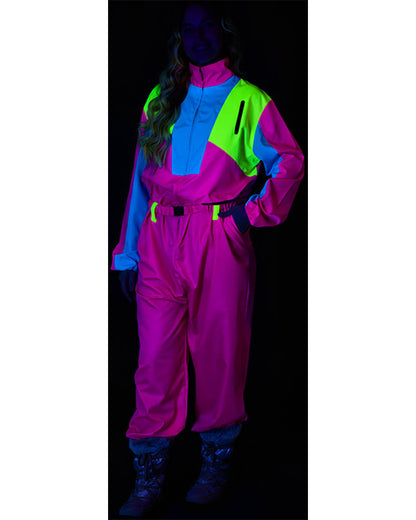 Ski Suit Snow Glow Babe UV Womens Costume