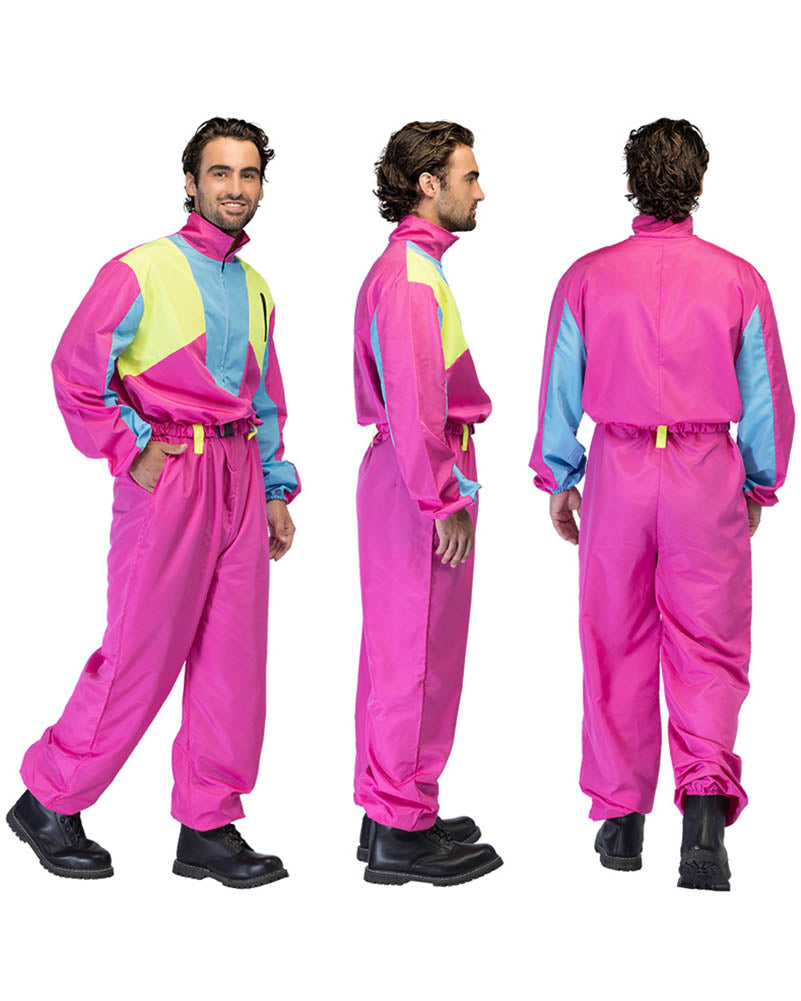 Ski Suit Snow Glow Dude UV Mens Costume