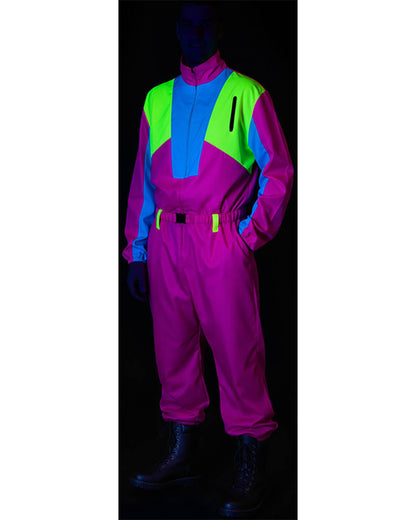 Ski Suit Snow Glow Dude UV Mens Costume
