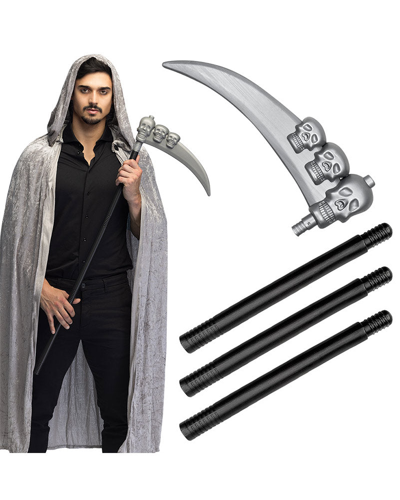 Skull Scythe Halloween Prop 103cm