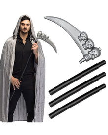 Skull Scythe Halloween Prop 103cm