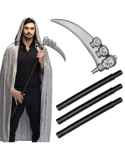 Skull Scythe Halloween Prop 103cm