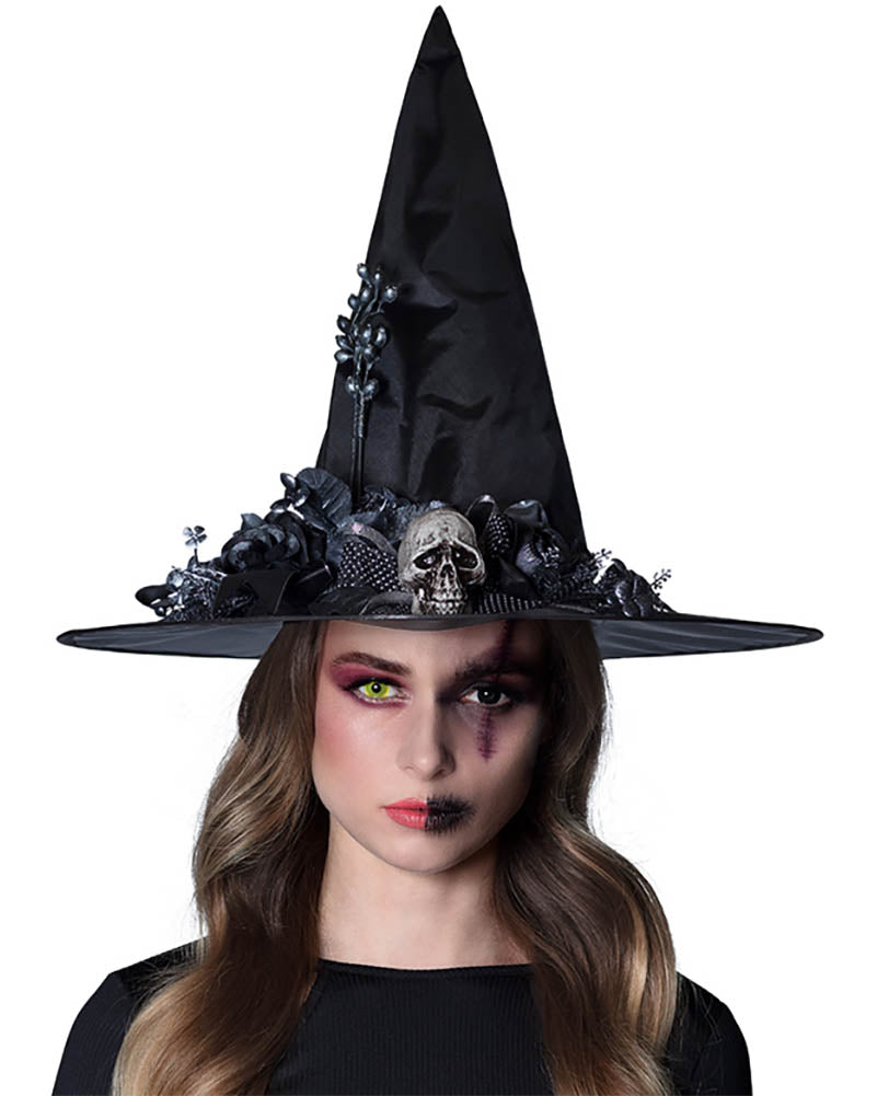 Skulla Witch Hat For Halloween