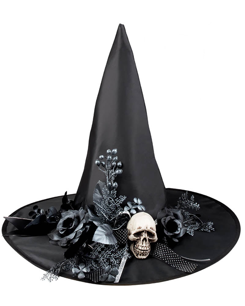 Skulla Witch Hat For Halloween