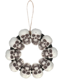 Skulls Wreath 35cm For Halloween