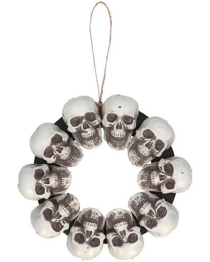 Skulls Wreath 35cm For Halloween