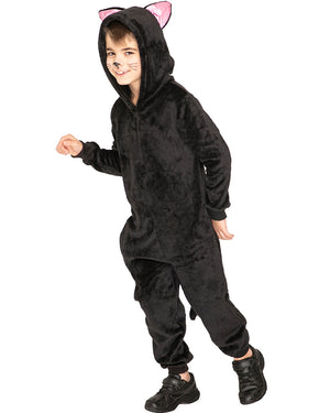 Slinky Black Cat Cosy Deluxe Kids Costume